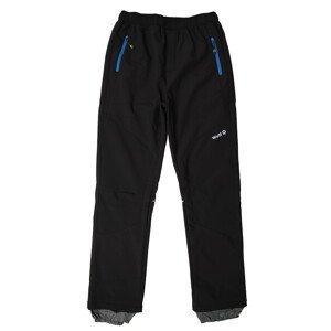 Chlapecké softshellové kalhoty, zateplené - Wolf B2395, černá / modré zipy Barva: Černá, Velikost: 122