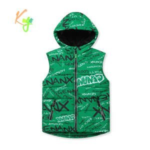 Chlapecká vesta, zateplená - KUGO FB0322, zelená Barva: Zelená, Velikost: 164