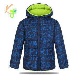 Chlapecká zimní bunda - KUGO FB0316, tmavě modrá Barva: Modrá tmavě, Velikost: 140