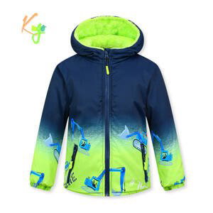Chlapecká zimní bunda - KUGO FB0320, tmavě modrá / signální Barva: Modrá tmavě, Velikost: 122