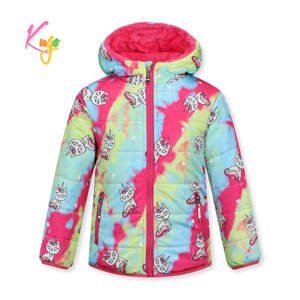 Dívčí zimní bunda - KUGO KB2350, batika / tmavě růžová Barva: Růžová, Velikost: 98