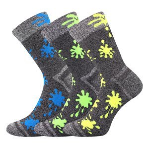 Chlapecké ponožky VoXX - Hawkik kluk, šedý melír / neon Barva: Šedá, Velikost: 35-38