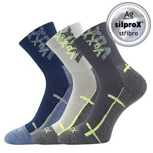 Chlapecké ponožky VoXX - Wallík kluk, tmavě modrá, šedá Barva: Mix barev, Velikost: 25-29
