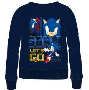 Ježek SONIC - licence Chlapecká mikina - Ježek Sonic 5218050, tmavě modrá Barva: Modrá tmavě, Velikost: 128