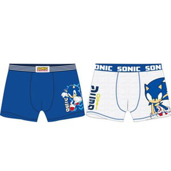 Ježek SONIC - licence Chlapecké boxerky - Ježek Sonic 5233078, modrá / šedý melír Barva: Mix barev, Velikost: 128