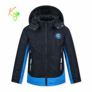 Chlapecká zimní bunda - KUGO BU609, tmavě modrá Barva: Modrá tmavě, Velikost: 110