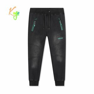 Chlapecké riflové kalhoty/ tepláky, zateplené - KUGO FK0318, černá Barva: Černá, Velikost: 152