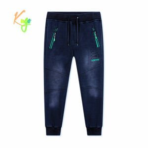 Chlapecké riflové kalhoty/ tepláky, zateplené - KUGO FK0318, modrá Barva: Modrá, Velikost: 134