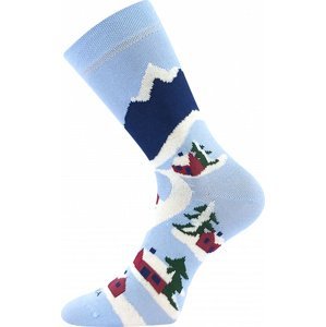 Dětské ponožky Lonka - Damerryk, hory, světle modrá Barva: Modrá světle, Velikost: 30-34