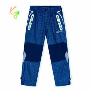 Chlapecké outdoorové kalhoty - KUGO G9655, modrá / zelené zipy Barva: Modrá, Velikost: 122