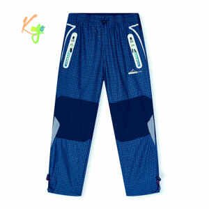 Chlapecké outdoorové kalhoty - KUGO G9655, modrá / zelené zipy Barva: Modrá, Velikost: 128