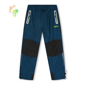 Chlapecké outdoorové kalhoty - KUGO G9658, petrol / signální zipy Barva: Petrol, Velikost: 152