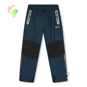 Chlapecké outdoorové kalhoty - KUGO G9658, šedomodrá / zelené zipy Barva: Šedá, Velikost: 134