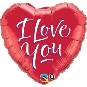 Qualatex Balónek fóliový 18" QL HRT "I Love You" (nápis) KK