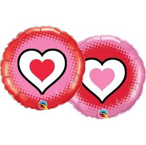 Qualatex Fóliový balónek 18" QL CIR - Only Hearts