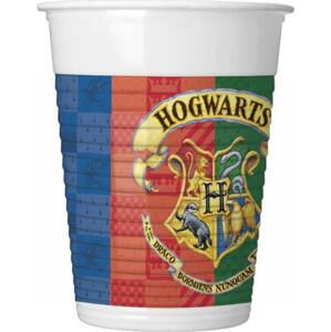 Procos Plastové kelímky (WM) Harry Potter Hogwarts Houses, 200 ml, 8 ks (štítek SUP)