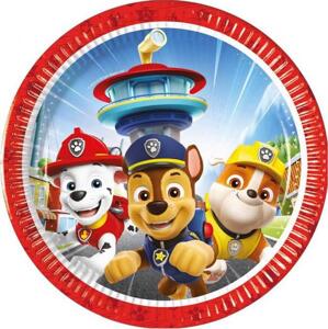 Procos Papírové talíře Paw Patrol Rescue Heroes, příští generace, 20 cm, 8 ks (bez plastu)