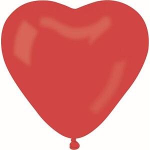 CR pastelové balónky srdce - červené 45/50 ks.