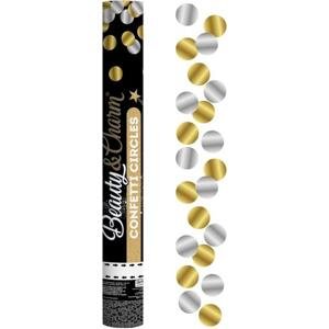 Godan / confetti B&C pneumatické konfety Zlaté a stříbrné kruhy, fólie / 40 cm
