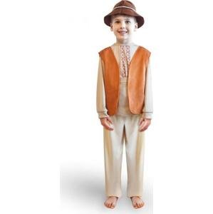 Godan / costumes Dětská souprava Shepherd (halenka, kalhoty, pásek, vesta, pokrývka hlavy), velikost 110/120 cm