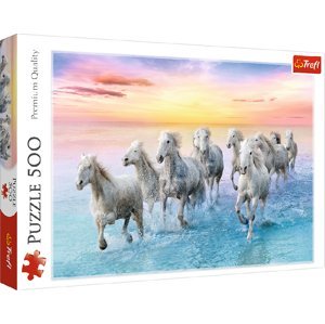 TREFL Puzzle 500 bílých koní v cvalu