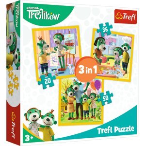 TREFL Puzzle Treflíci: Být spolu je fajn 3v1