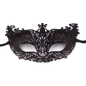 Karnevalová maska - škraboška s glitry Varianta: 5 černá, Balení: 1 ks