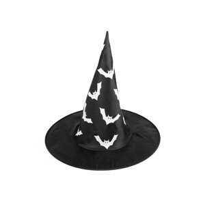 Karnevalový klobouk čarodějnický pavučina, lebka, netopýr Varianta: 5 černá netopýr, Balení: 1 ks