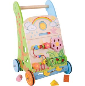 Bigjigs Toys Bigjigs Baby Dřevěné aktivní chodítko zahrada