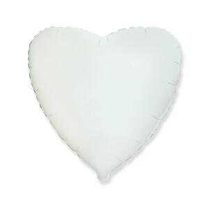 Flexmetal Fóliový balónek 18" FX - "Heart" (bílý)