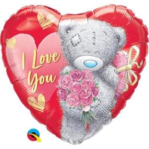 Qualatex Fóliový balónek 18" QL HRT "Tatty Teddy I Love You Bouquet