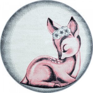 Ayyildiz koberce Dětský kusový koberec Bambi 850 pink kruh Rozměry koberců: 120x120 (průměr) kruh