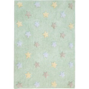 Lorena Canals koberce Přírodní koberec, ručně tkaný Tricolor Stars Soft Mint Rozměry koberců: 120x160
