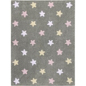 Lorena Canals koberce Přírodní koberec, ručně tkaný Tricolor Stars Grey-Pink Rozměry koberců: 120x160