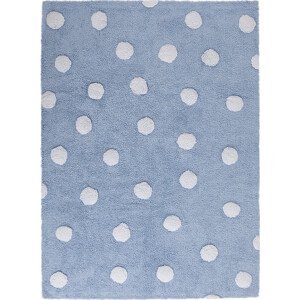 Lorena Canals koberce Přírodní koberec, ručně tkaný Polka Dots Blue-White Rozměry koberců: 120x160