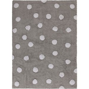 Lorena Canals koberce Přírodní koberec, ručně tkaný Polka Dots Grey-White Rozměry koberců: 120x160