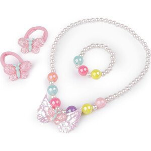 Dětská sada šperků Varianta: 5 (gumičky) perlová, Balení: 1 sada