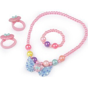 Dětská sada šperků Varianta: 8 (gumičky) růžová střední, Balení: 1 sada