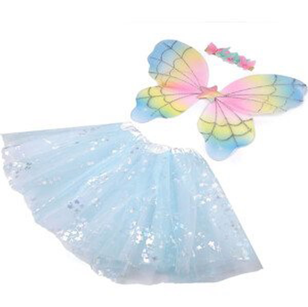 Karnevalový kostým - motýl Varianta: 1 modrá andělská bílá, Balení: 1 sada