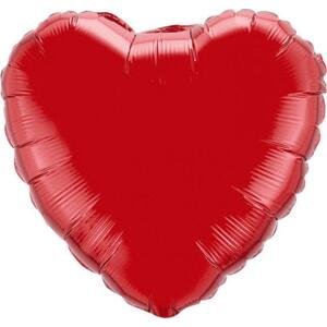 Flexmetal JUMBO FX fóliový balónek - "Srdce" (červený)