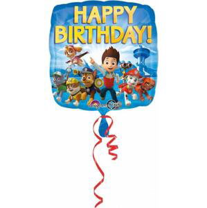 Amscan Fóliový balónek 18" SQR "Happy Birthday" Paw Patrol