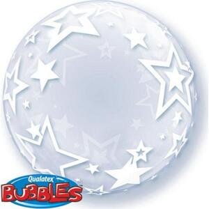Qualatex Fóliový balónek 24" QL Bubble Deco "Stars