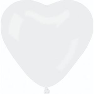 CR17 pastelové balónky srdce velké - bílé 01/ 50 ks.