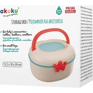 Praktická krabička BOX na chrastítka a kousátka Akuku