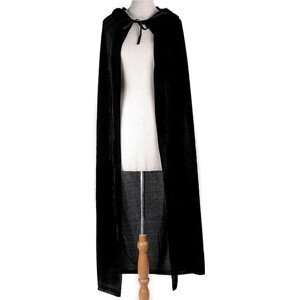Karnevalový sametový plášť s kapucí Varianta: černá, Balení: 1 ks