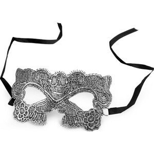 Karnevalová maska - škraboška Varianta: 1 stříbrná, Balení: 1 ks