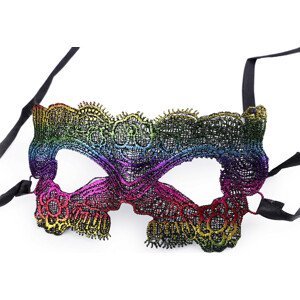 Karnevalová maska - škraboška Varianta: 2 multikolor, Balení: 1 ks