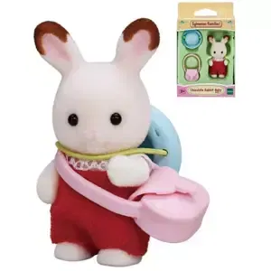 Sylvanian Families Chocolate baby králíček Creme set s doplňky v krabici