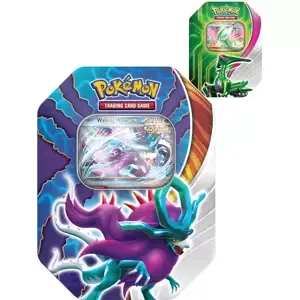 Hra Pokémon TCG: Paradox Clash Tin 4x booster v kovovém boxu 2 druhy