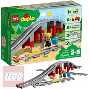 LEGO DUPLO Doplňky k vláčku most a koleje 10872 STAVEBNICE